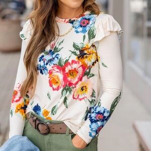 Darling Ruffled Long Sleeve Shirt!